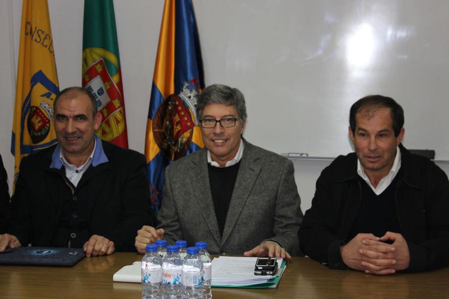 Vítor Pereira com Óscar Guerra e Humberto Anes