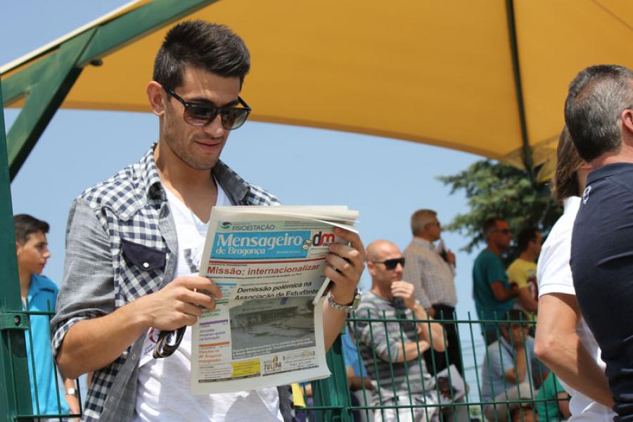 Pizzi com o Mensageiro de Bragança